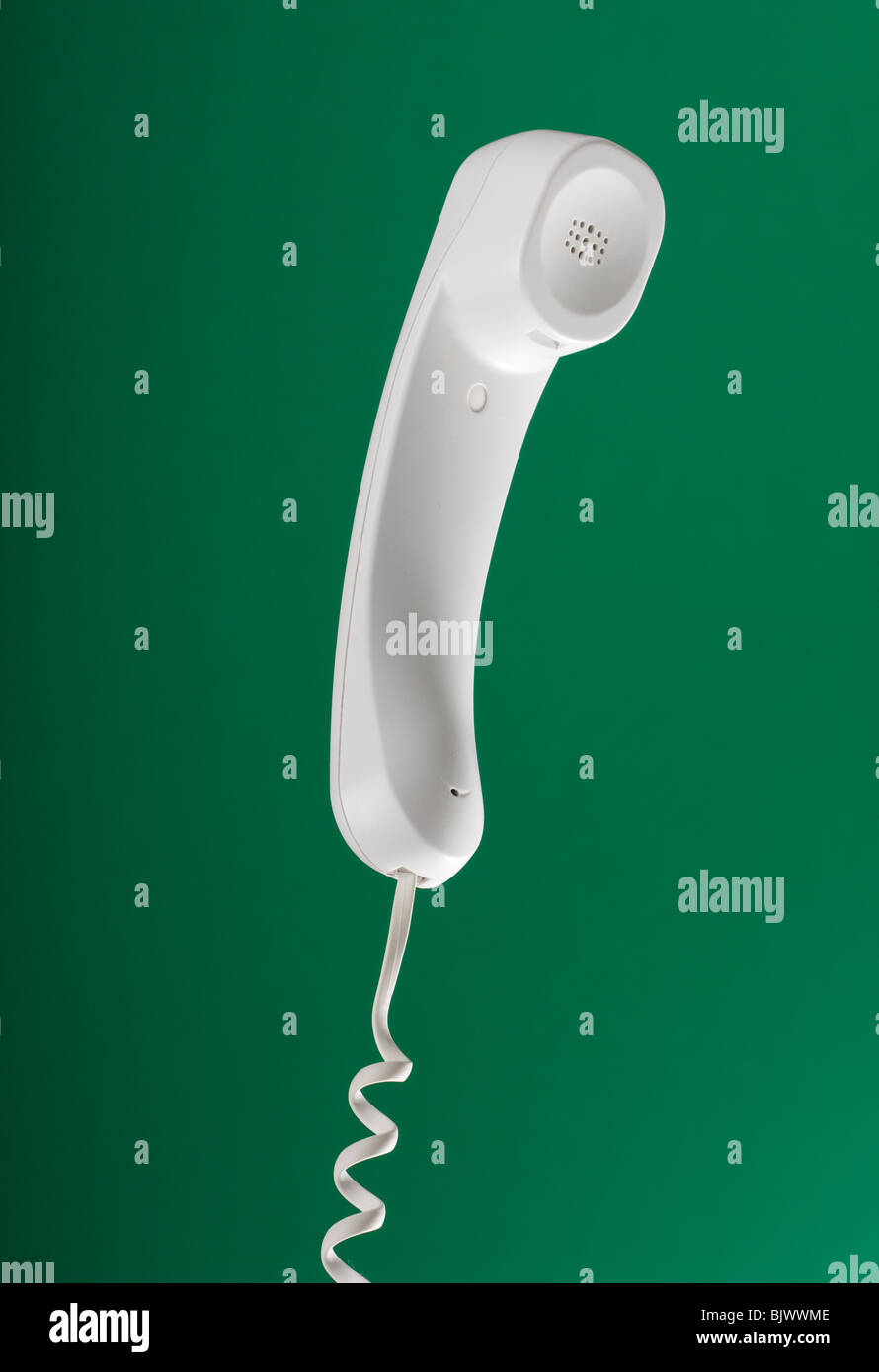 telephone receiver on cord Stock Photo Alamy