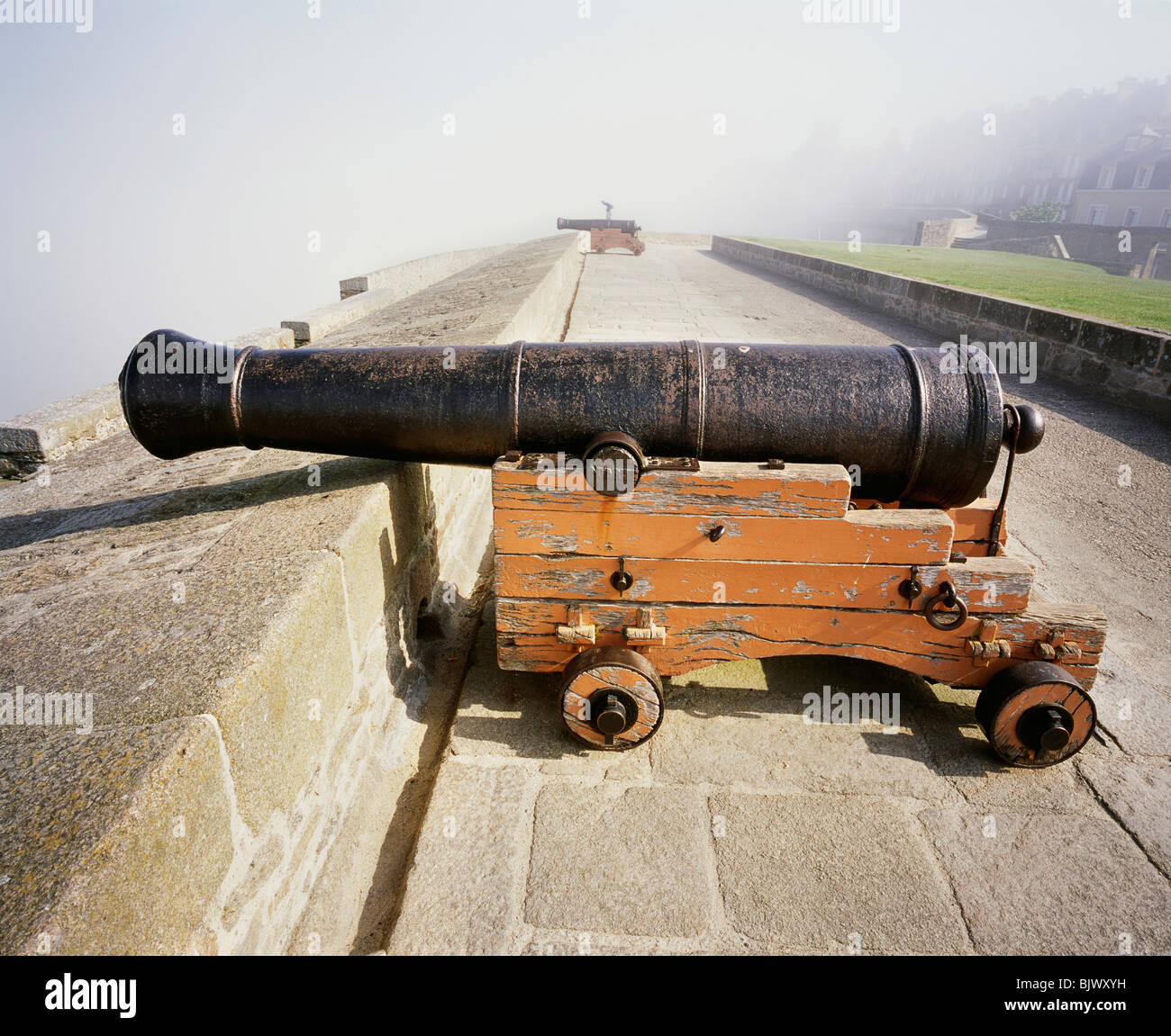 Cannon on wheels Stock Photo - Alamy