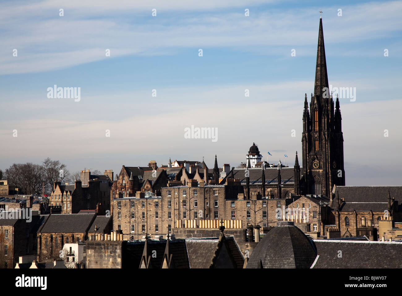 Overview of the city, Edinburgh, Scotland Stock Photo