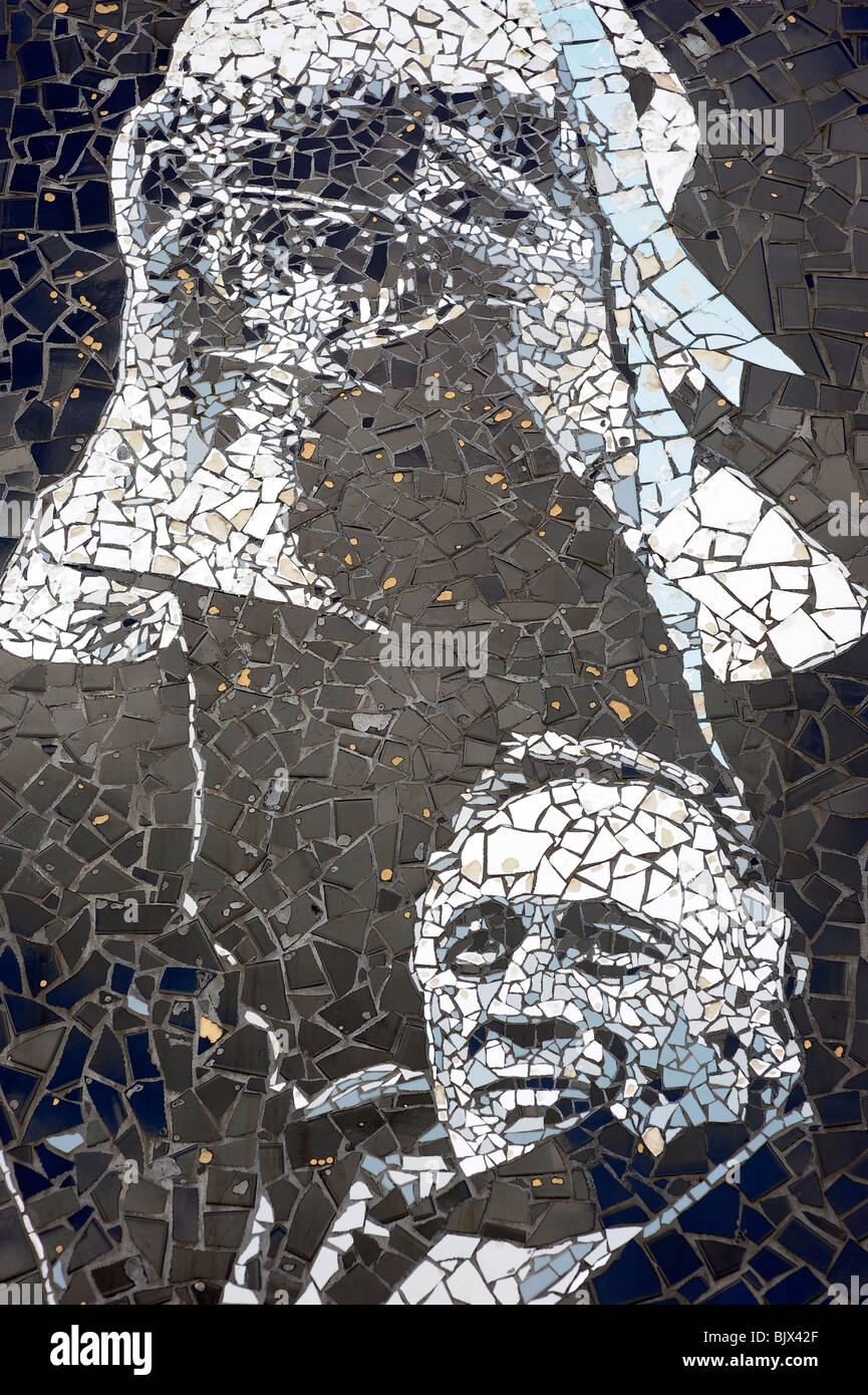 joe mercer manchester city manager artwork mosaic Stock Photo