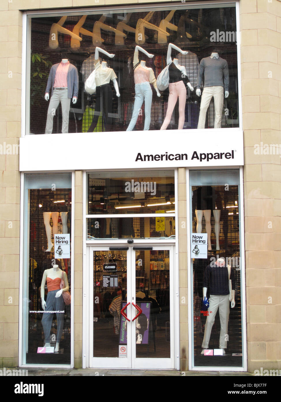 An American Apparel retail outlet in Nottingham, England, U.K. Stock Photo