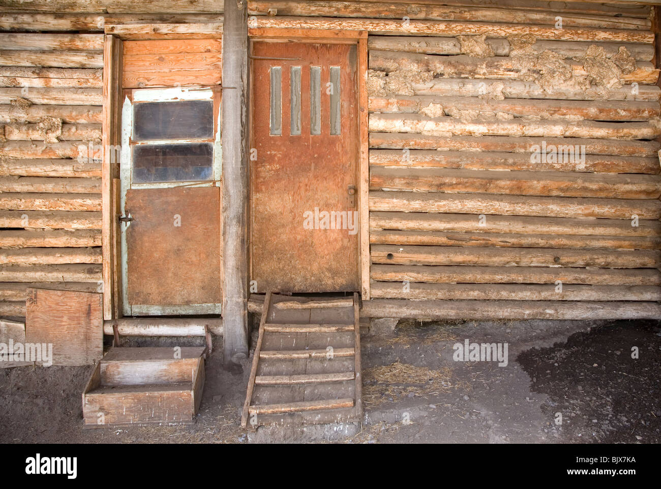 Choices two doors barn doors challenges Stock Photo
