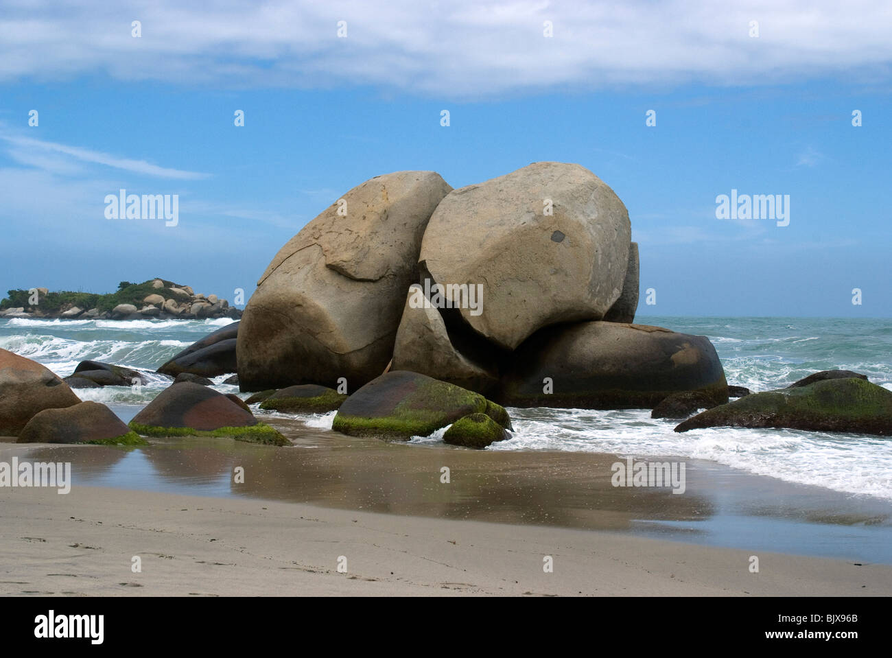 Arenilla Beach, Tayrona National Park, near Santa Marta, Colombia. Stock Photo