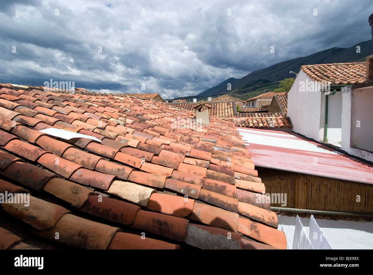Rooftops, the colonial town of Villa de Leyva, Colombia Stock Photo - Alamy