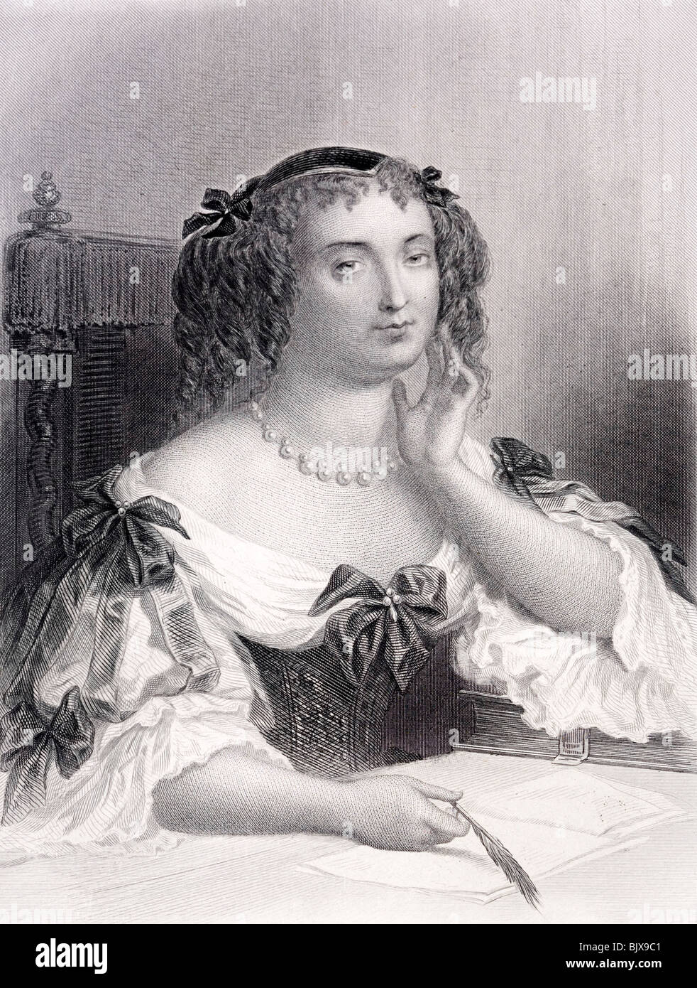Madame de Sévigné. Marie de Rabutin-Chantal, marquise de Sévigné 1626 – 1696. Famous letter writer Stock Photo