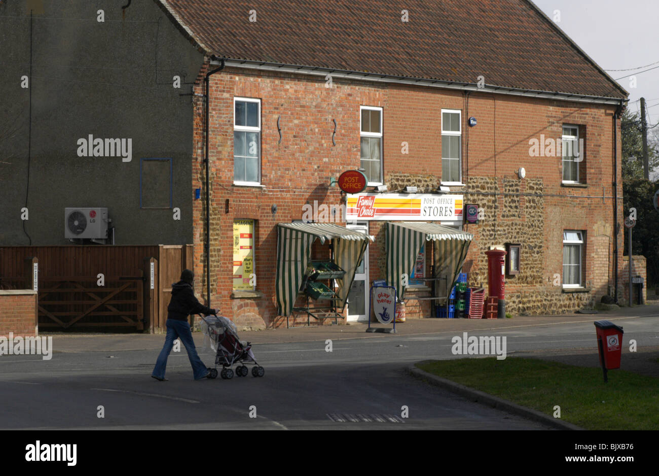Rural village shop and Post Office in Gayton, Norfolk. Stock Photo