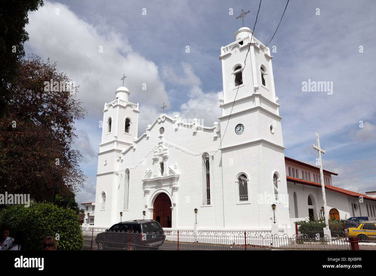 Church on main square in Penonome , Cocle Province , Panama Stock Photo