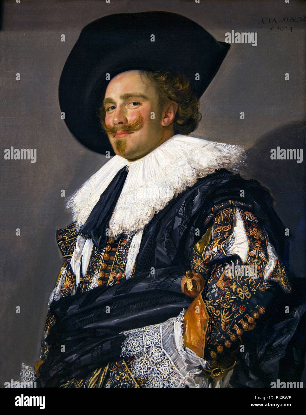 Laughing Cavalier painted by Frans Hals in 1624 Wallace Collection London England Great Britain United Kingdom UK GB Stock Photo