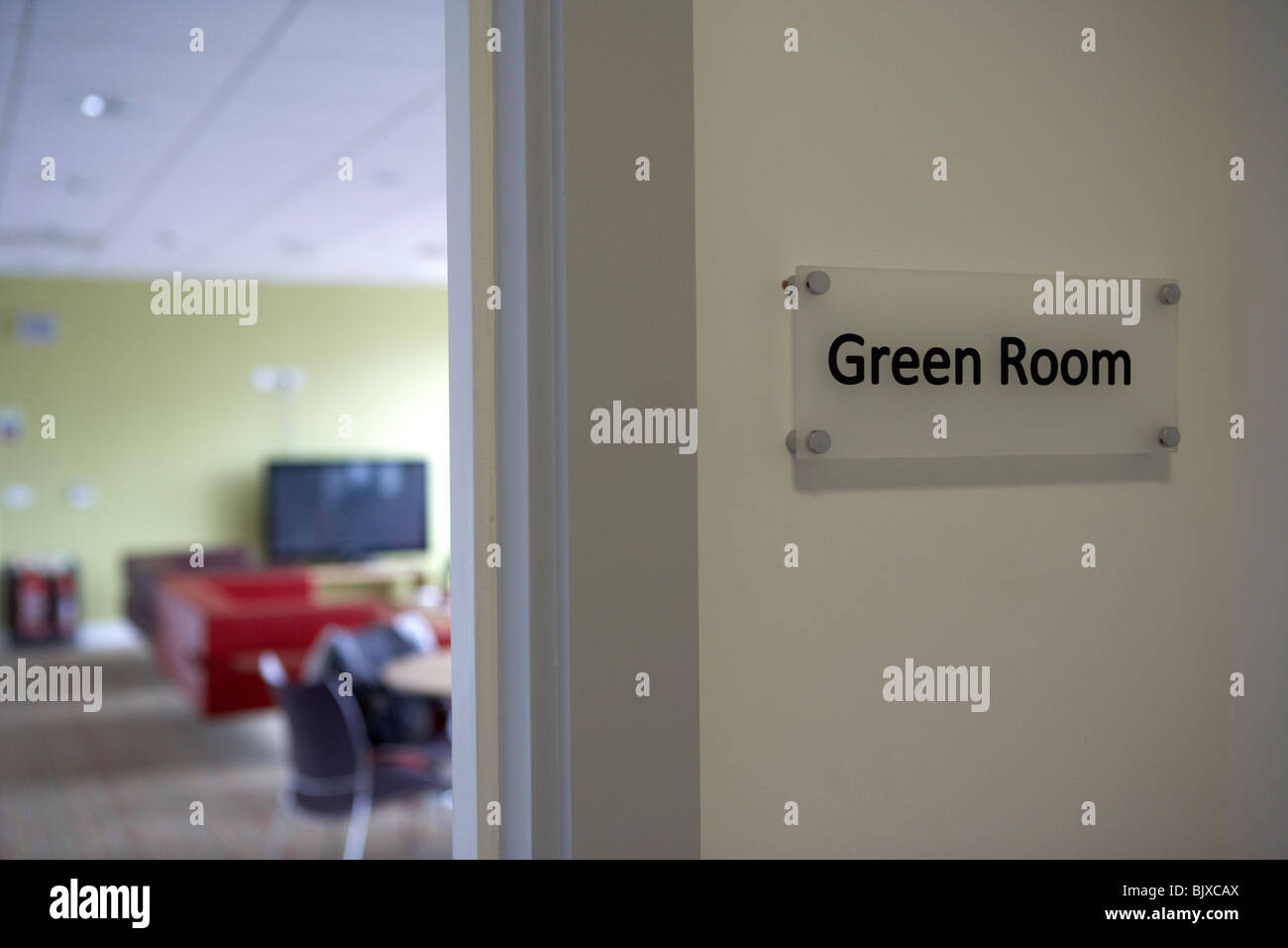 hospitality green room entrance in a theatre Stock Photo