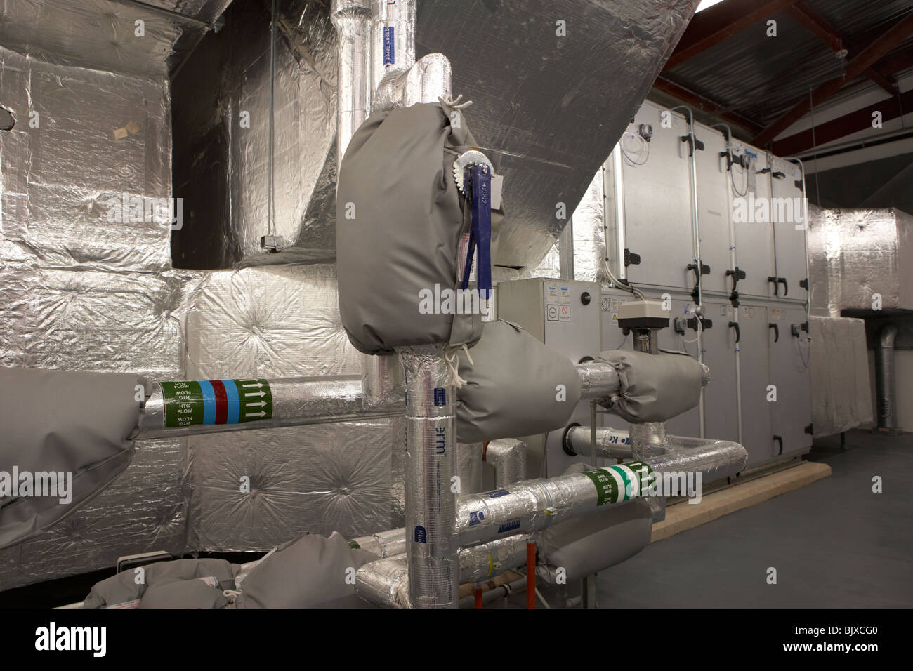 insulated pipework of new installation hvac heating ventilation and air