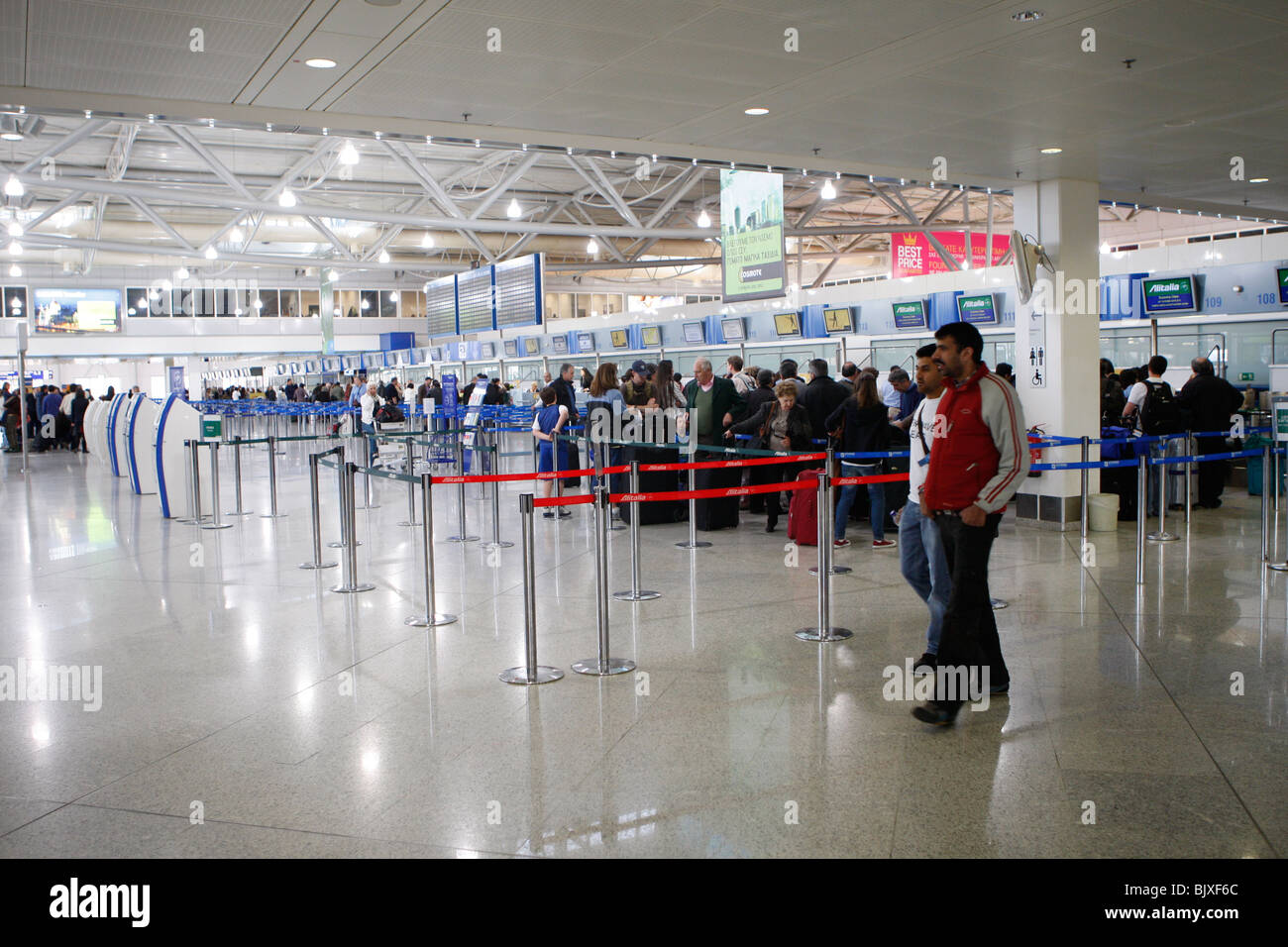 Greek Airport Eleftherios Venizelos Stock Photo