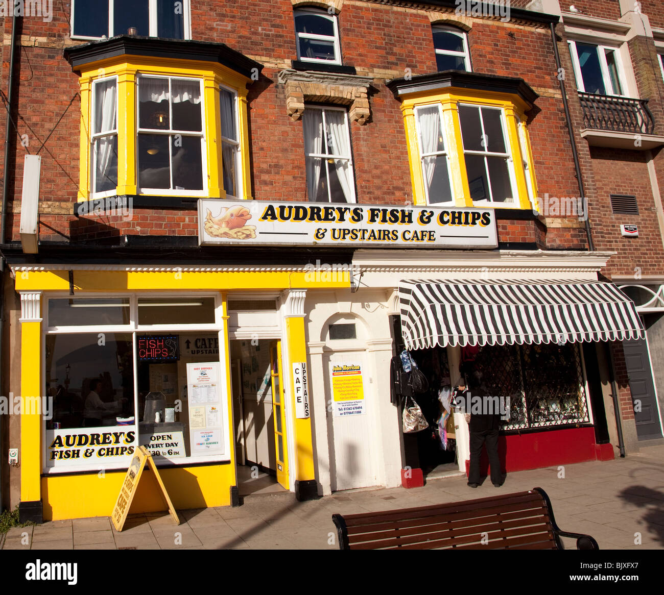 Audrey's fish and chip shop in Bridlington, a famous, award winning 