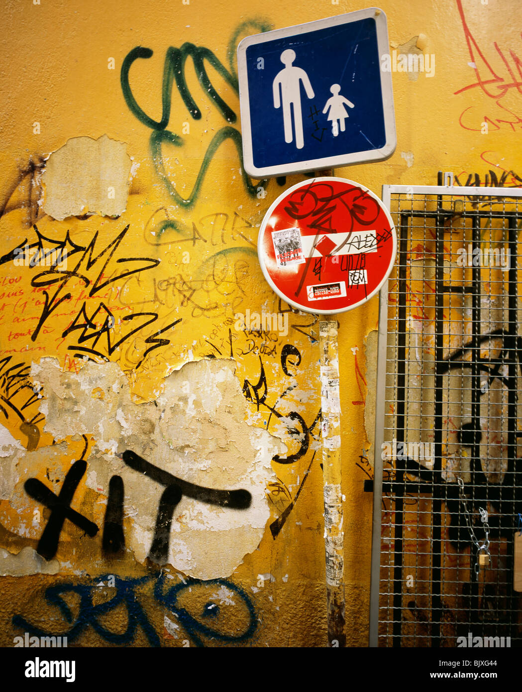 Graffiti on wall Stock Photo