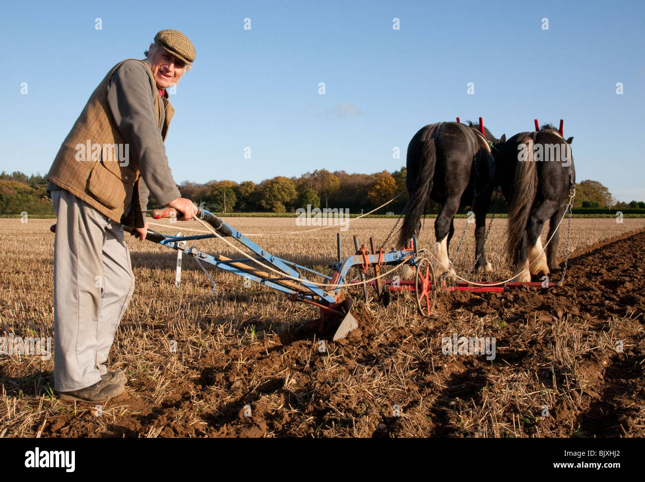 Man ploughing field uk hires stock photography and images Alamy