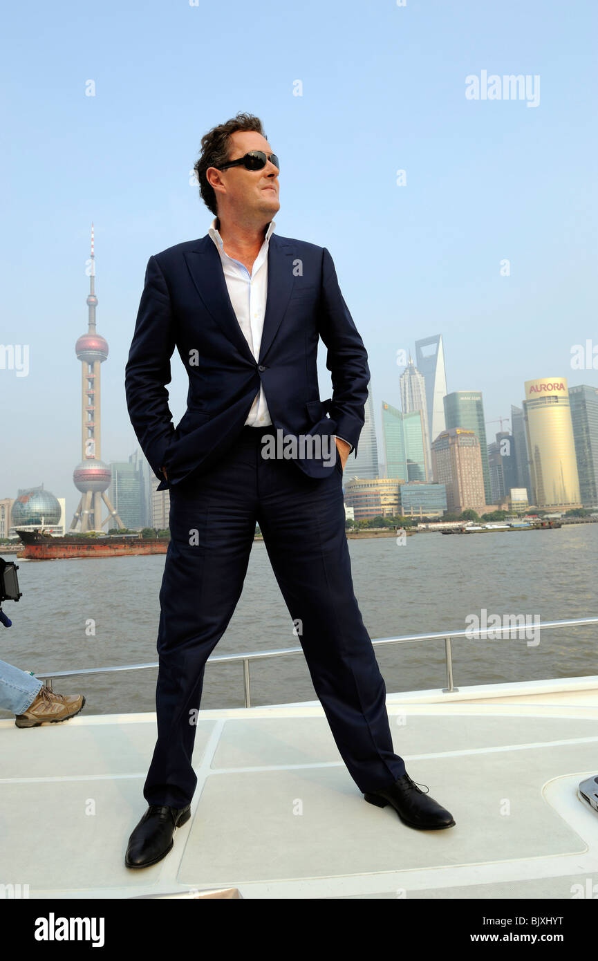 Piers Morgan On Shanghai. 29-Oct-2009 Stock Photo