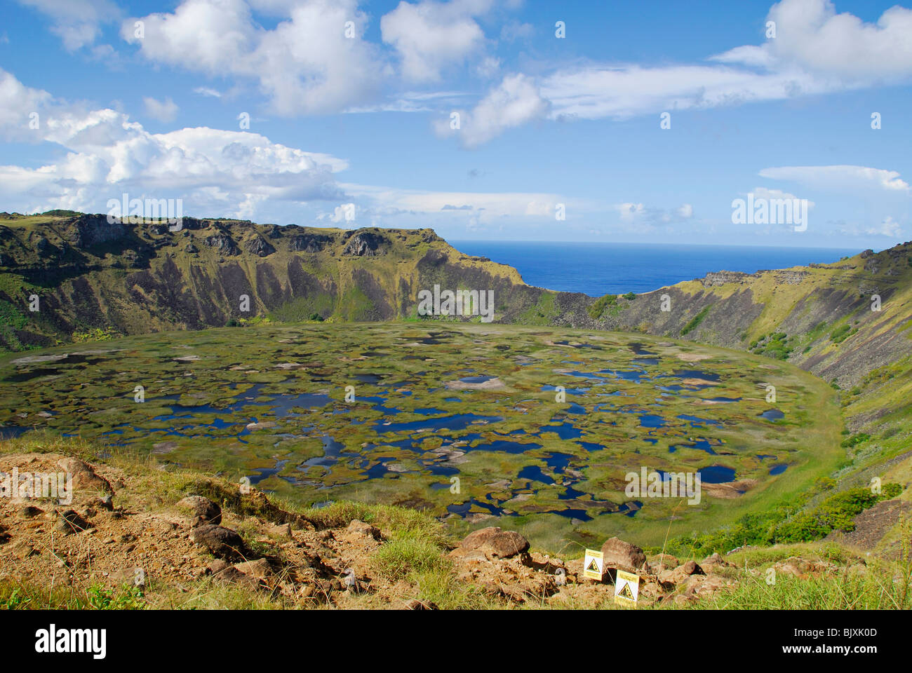 Rano Raraku volcano, Easter Island, Chile Stock Photo Alamy