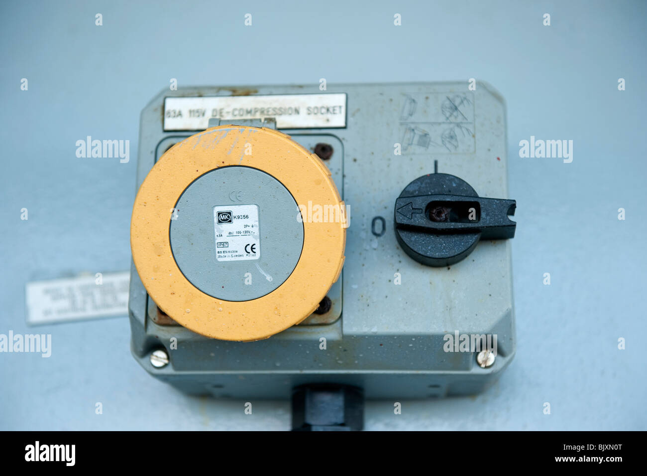 115 V IP67 Waterproof de-compression socket Stock Photo