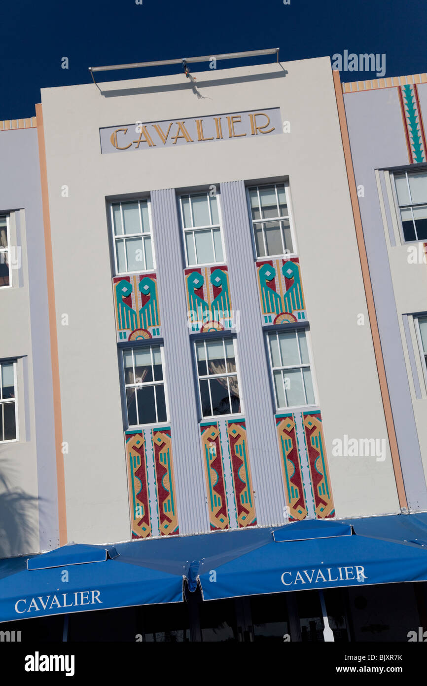 The art deco style Cavalier Hotel 1320 Ocean Drive, Miami Beach, Florida, USA Stock Photo