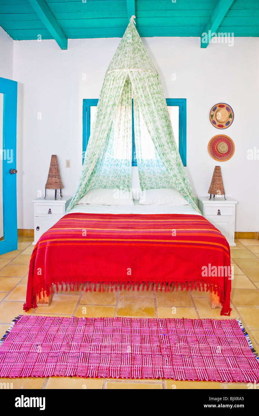 bedroom in mexico resort Stock Photo Alamy