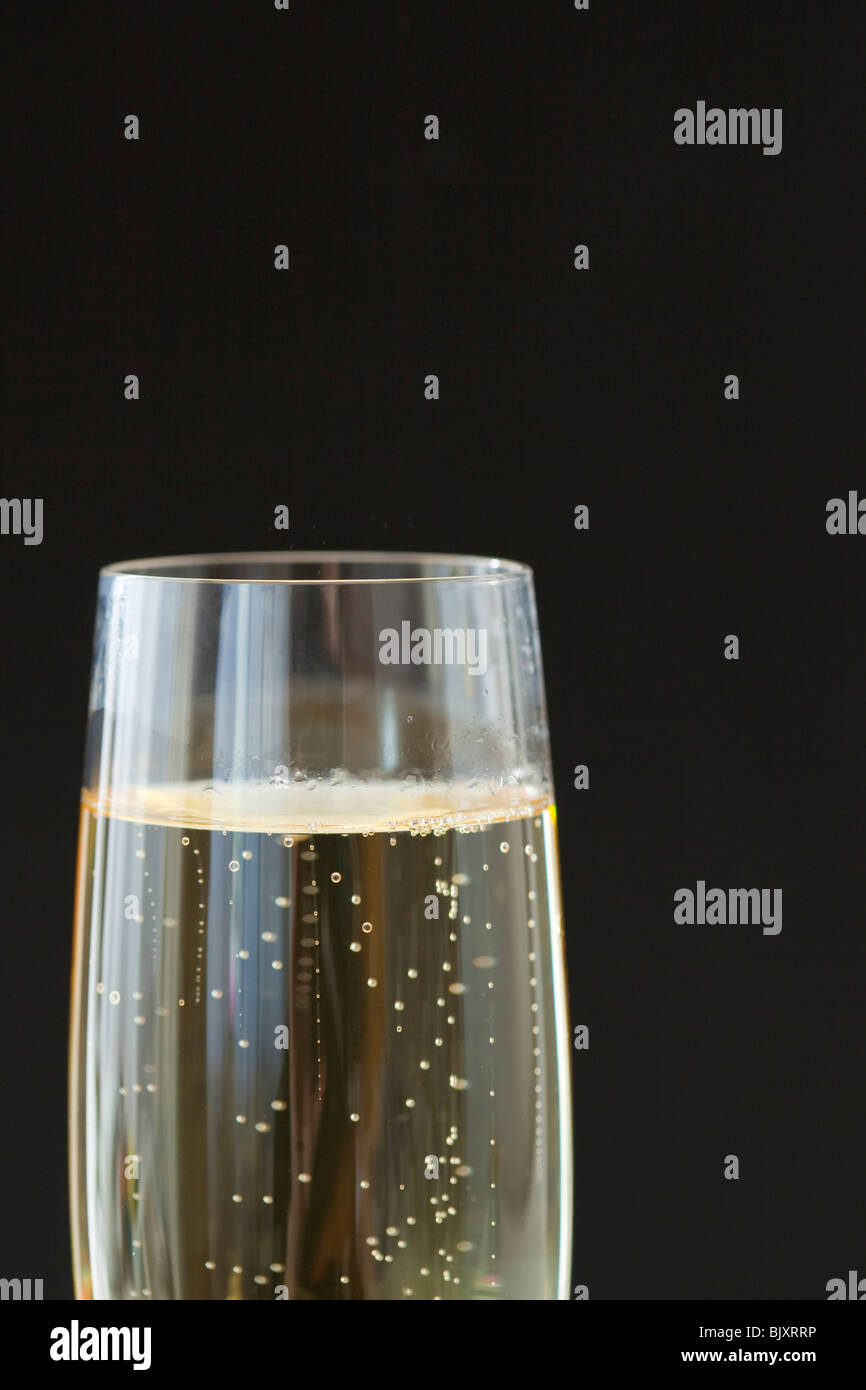 A glass of champagne, close-up Stock Photo