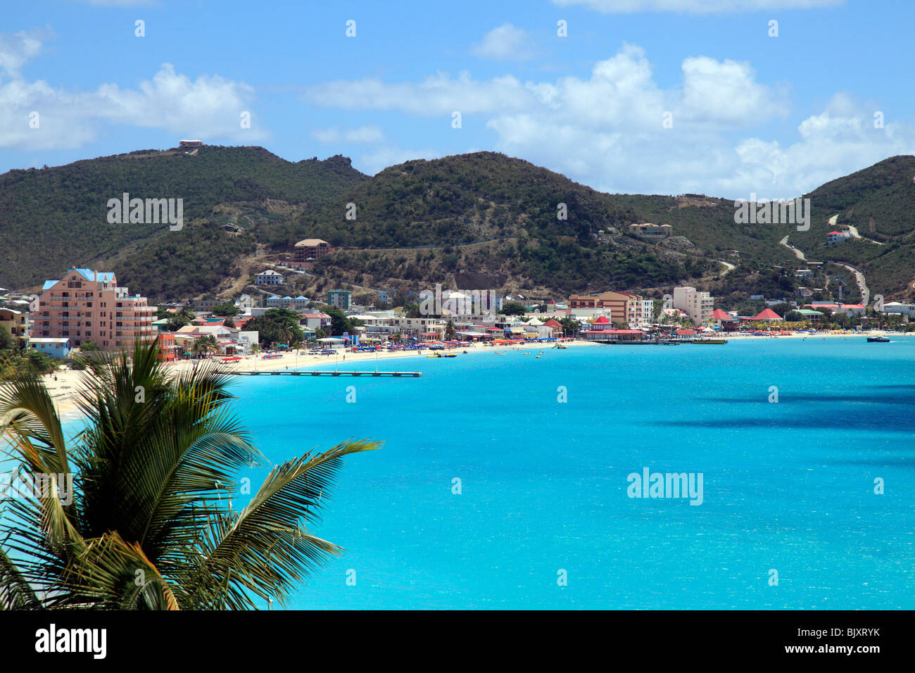 Philipsburg Bay at St.Maarten. Caribbean Stock Photo