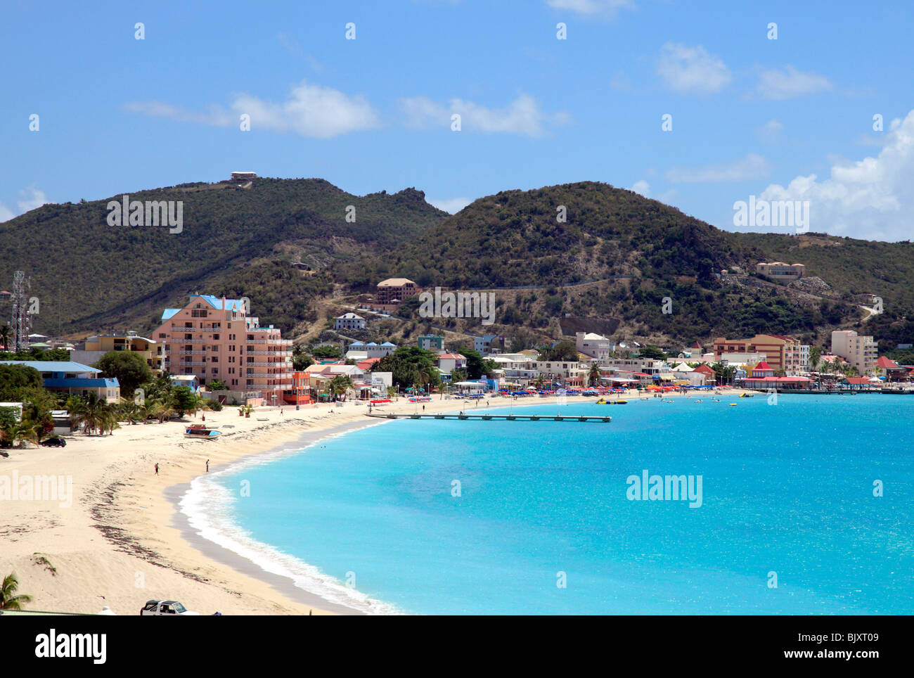 Philipsburg Bay at St.Maarten. Caribbean Stock Photo