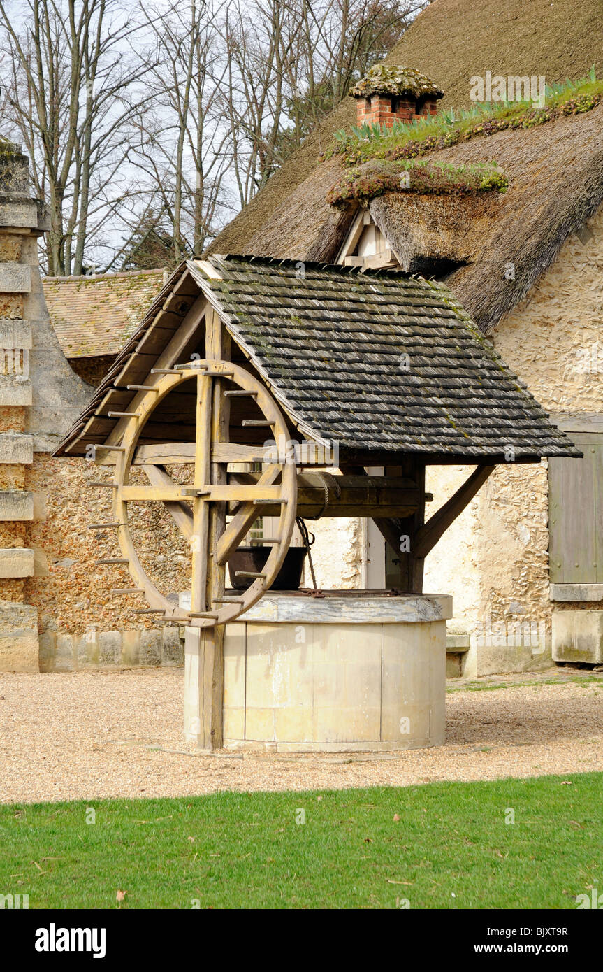 Well in the Farm at the Queen's Hamlet, Palace of Versailles, Paris, France Stock Photo Alamy