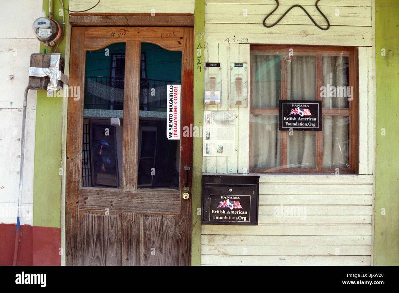 Office of the British American Foundation NGO, La Palma , Darien , Panama Stock Photo