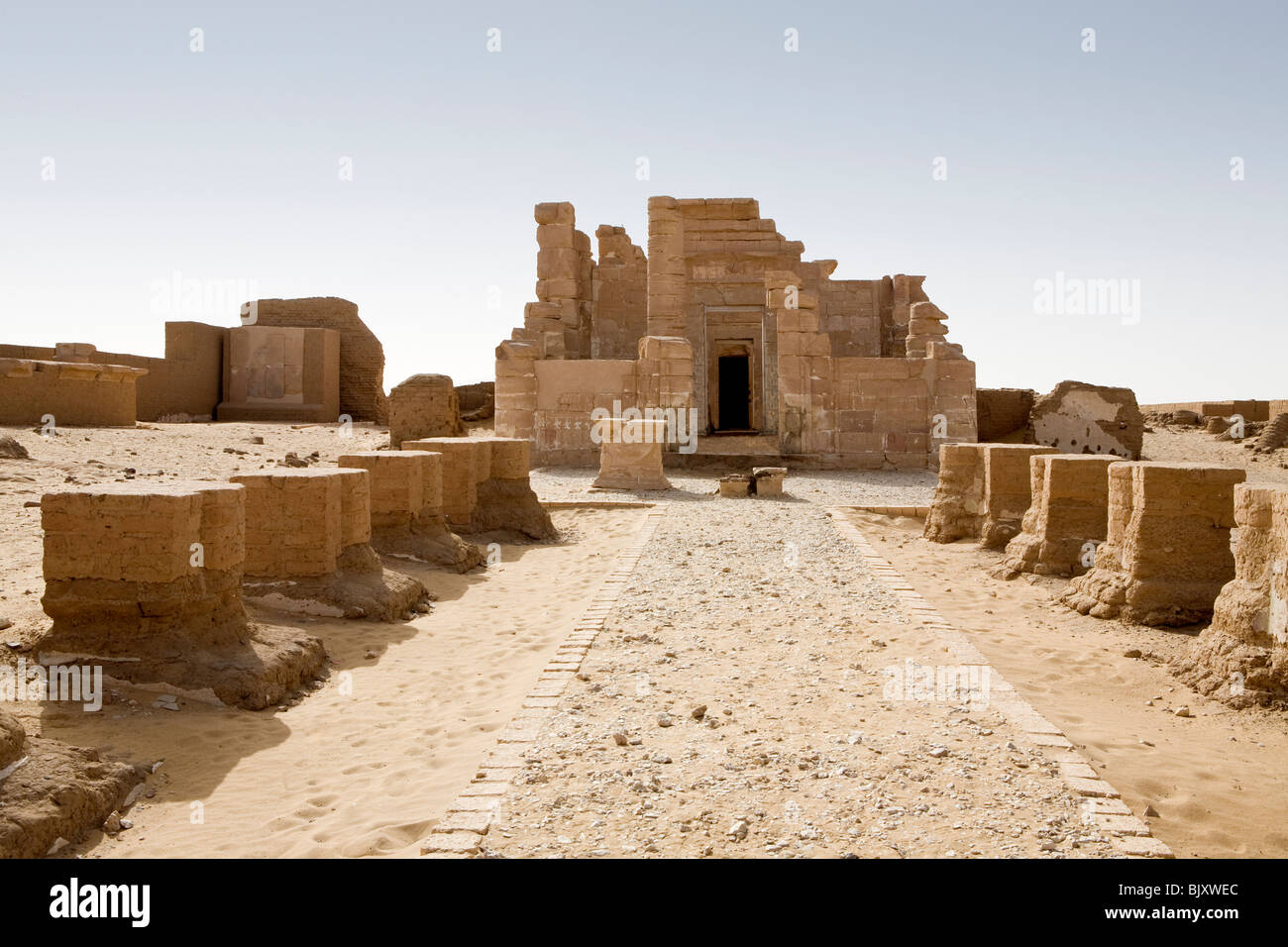 The Roman Temple of Deir el Hagar, Monastery of Stone, Dakhla Oasis, Western Desert of Egypt Stock Photo
