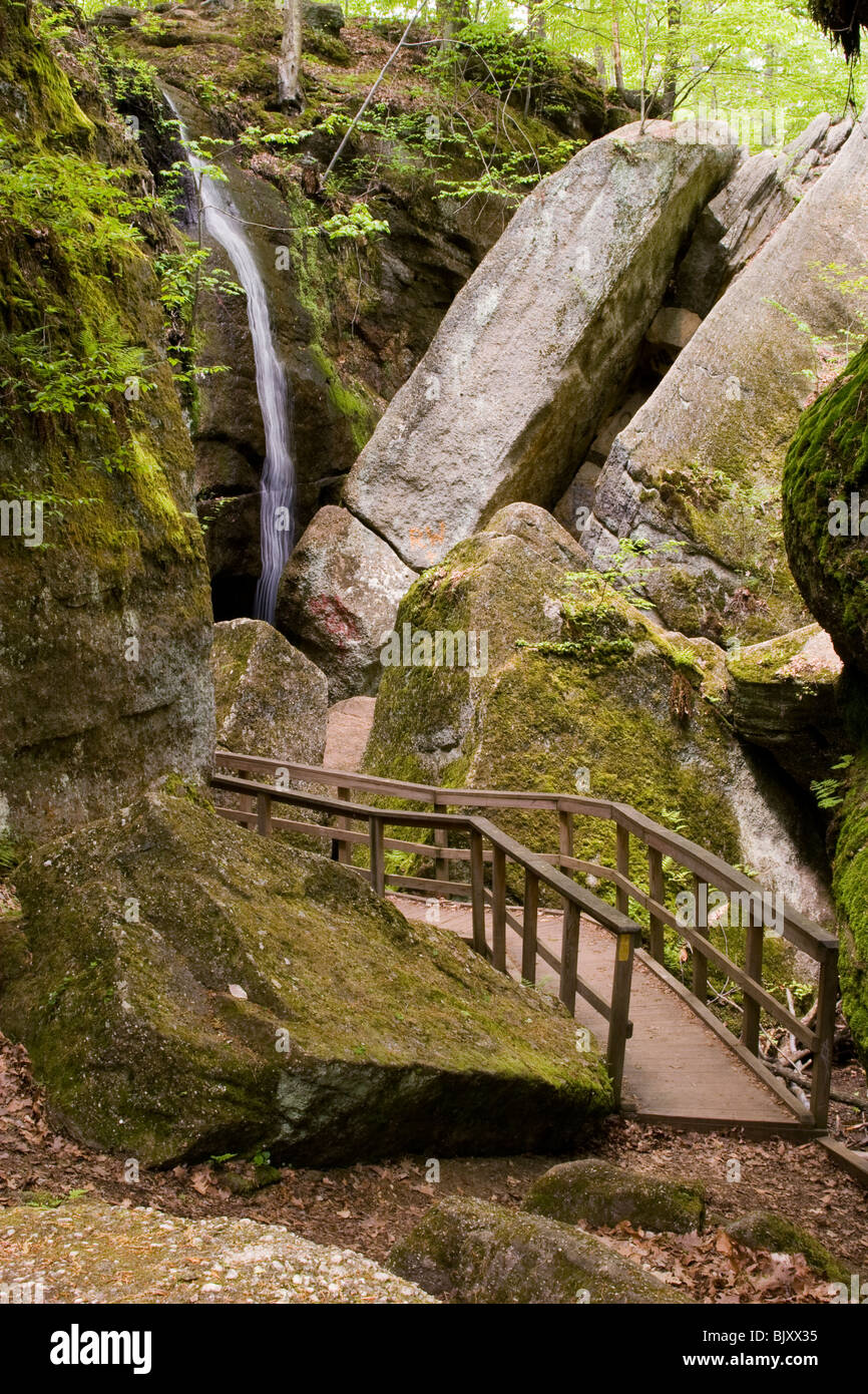Cascade Falls at Nelson Ledges State Park. Near Garrettsville, Ohio