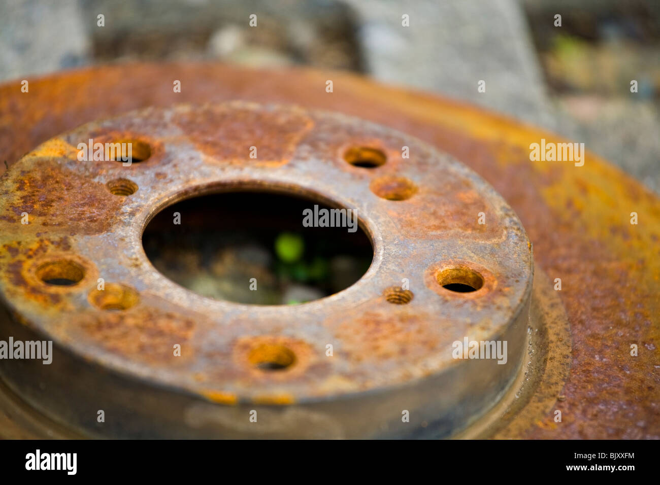 Rusty Brake Rotor Stock Photo Alamy
