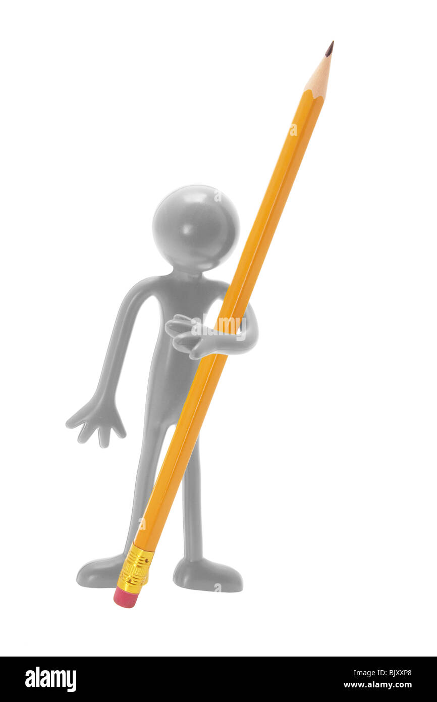 Rubber Figure with Pencil Stock Photo Alamy