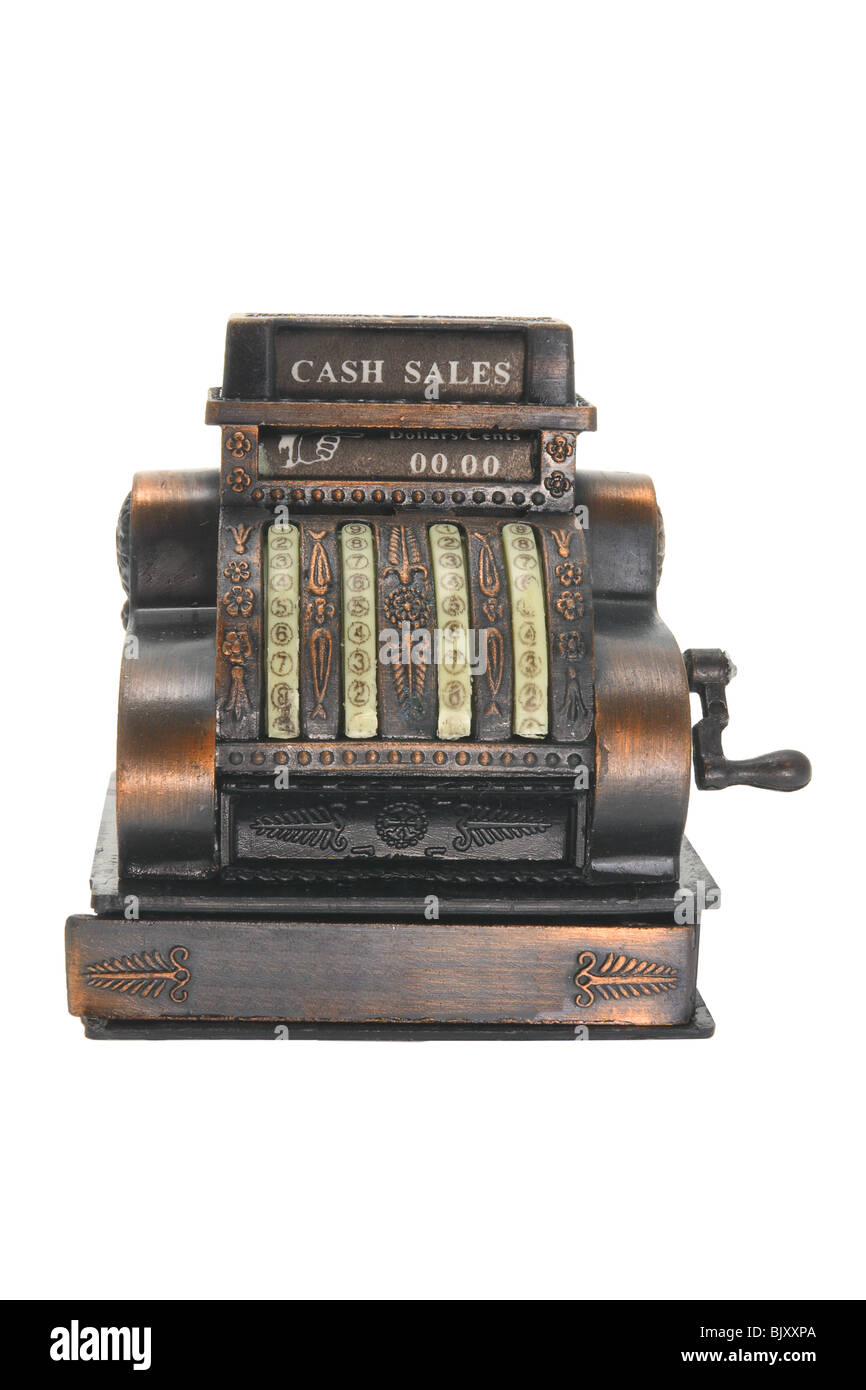 Miniature Cash Register Stock Photo