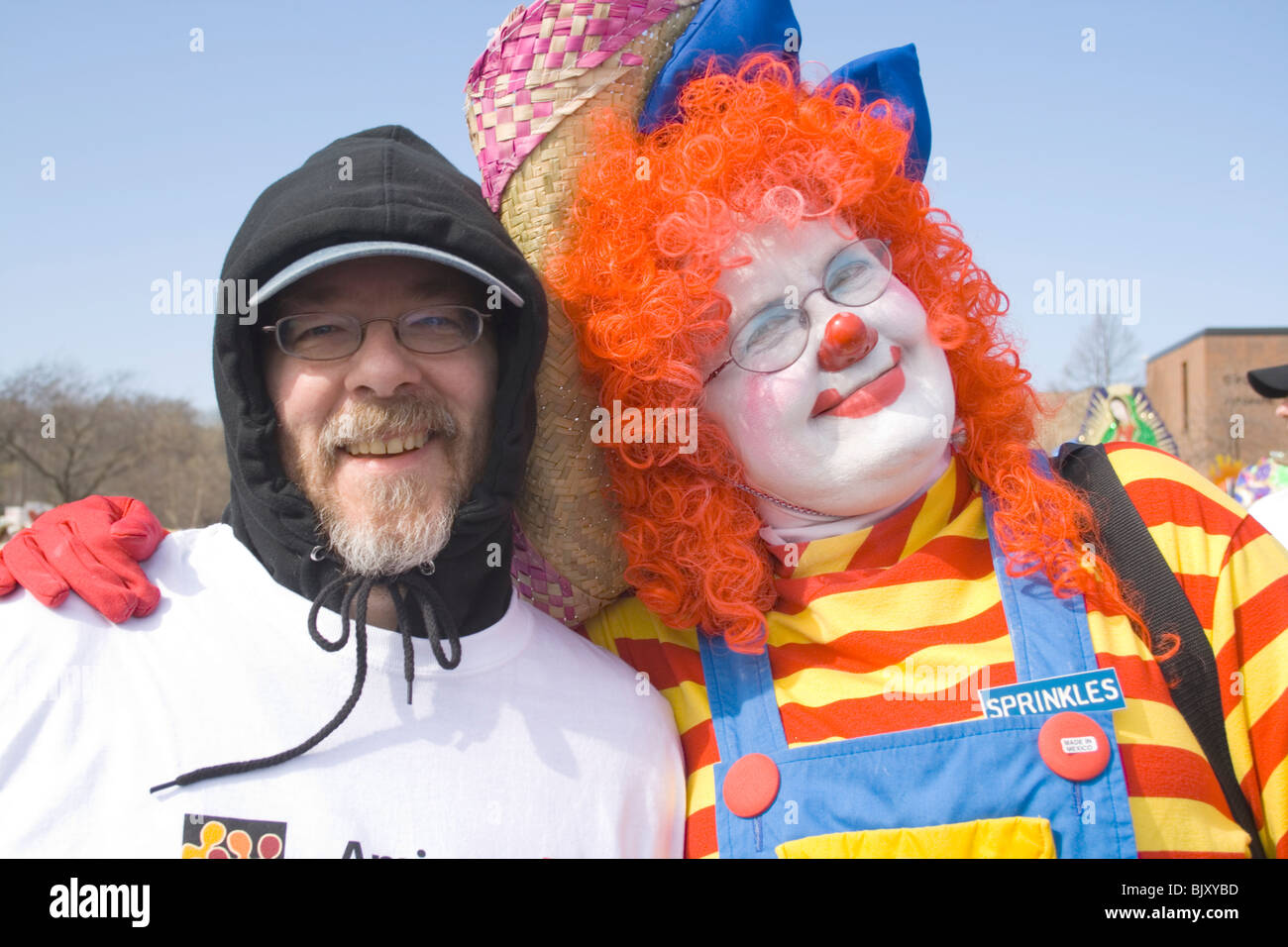 Sprinkles the clown making another subject happy. Cinco de Mayo Fiesta
