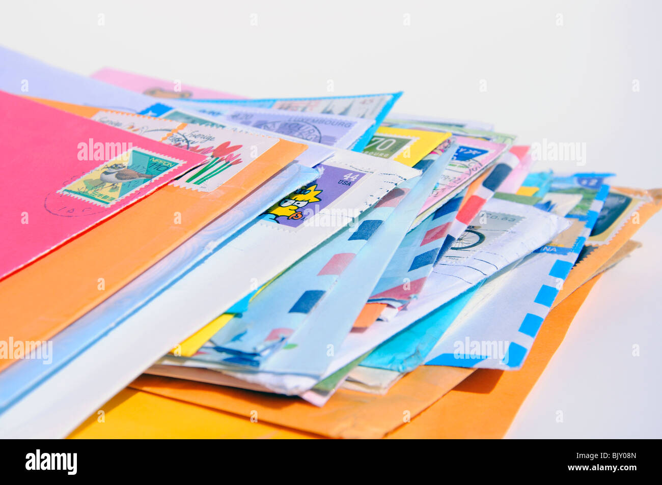 Stack of letters Stock Photo Alamy