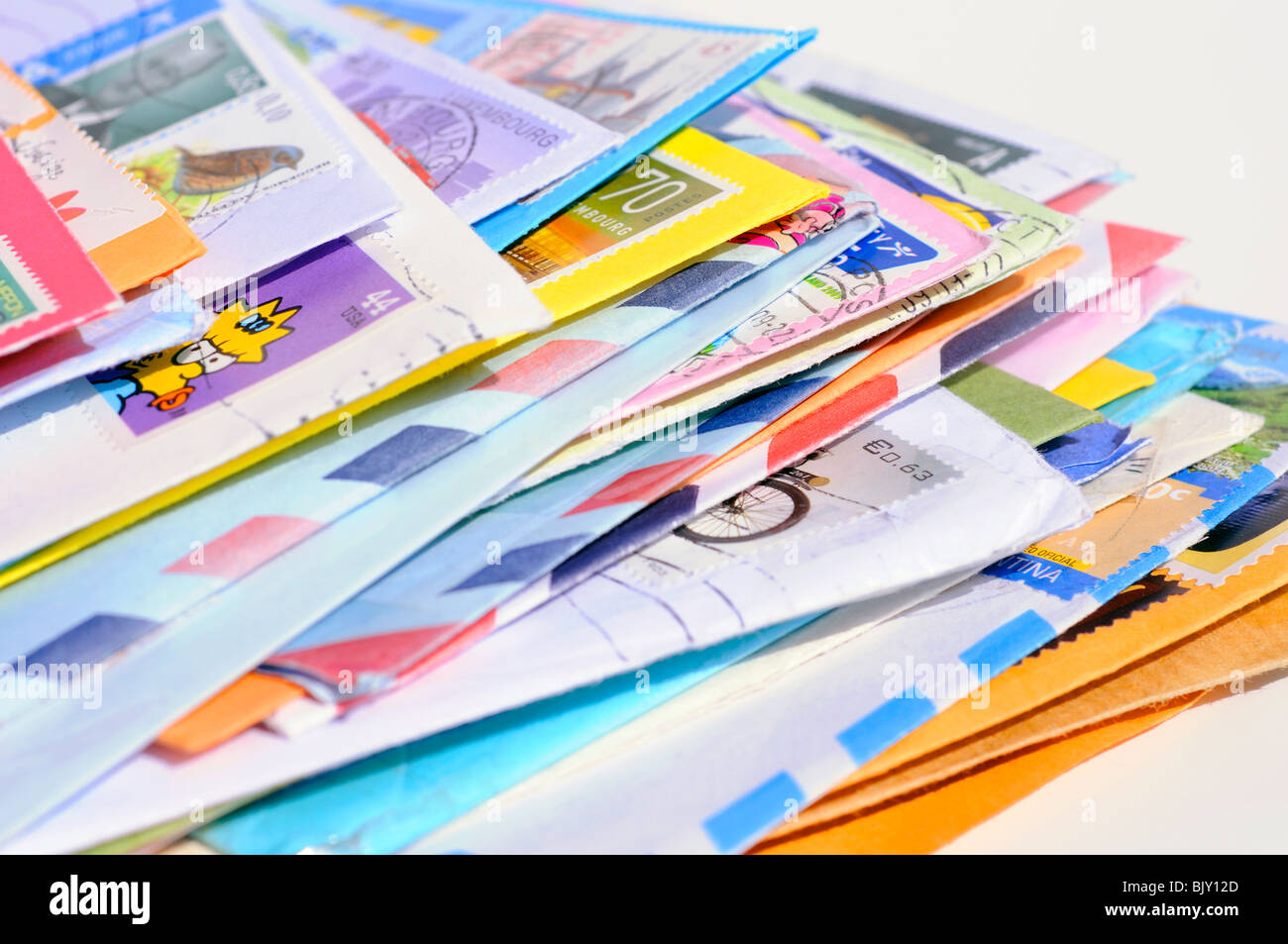 Stack of letters Stock Photo Alamy