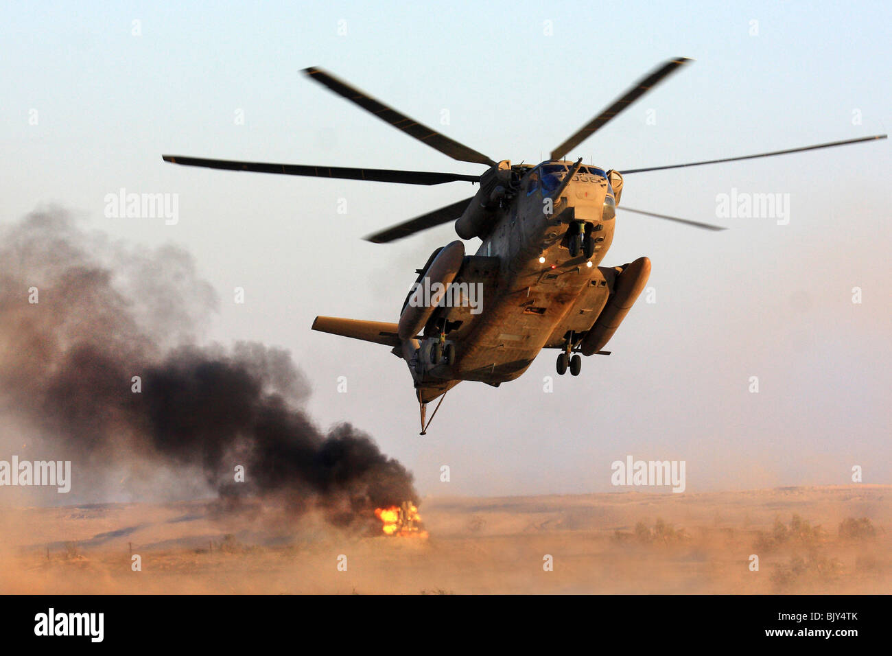 Israeli Air force Sikorsky CH-53 helicopter in flight Stock Photo