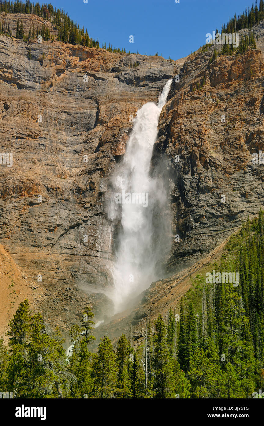 Takakkaw Falls in full spate in Yoho National Park, Alberta Province ...