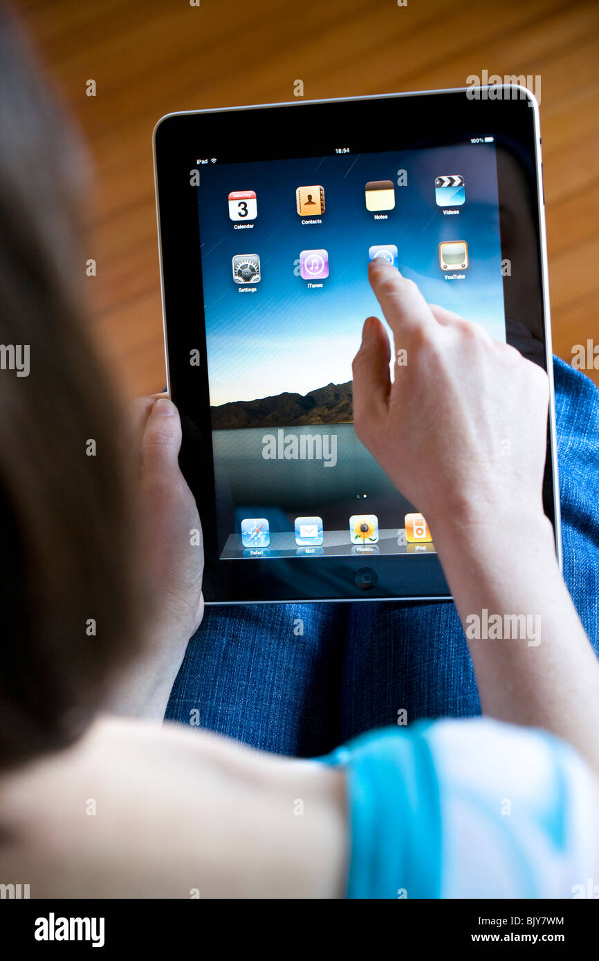 Apple Ipad Tablet Being Used Hi Res Stock Photography And Images Alamy
