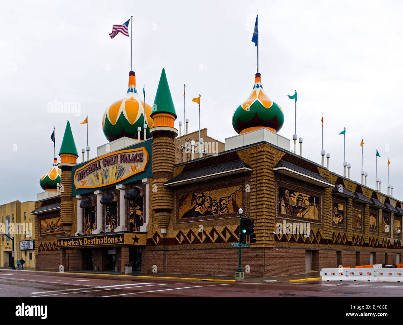 The worlds only Corn Palace in 2009, Mitchell, South Dakota. Stock Photo