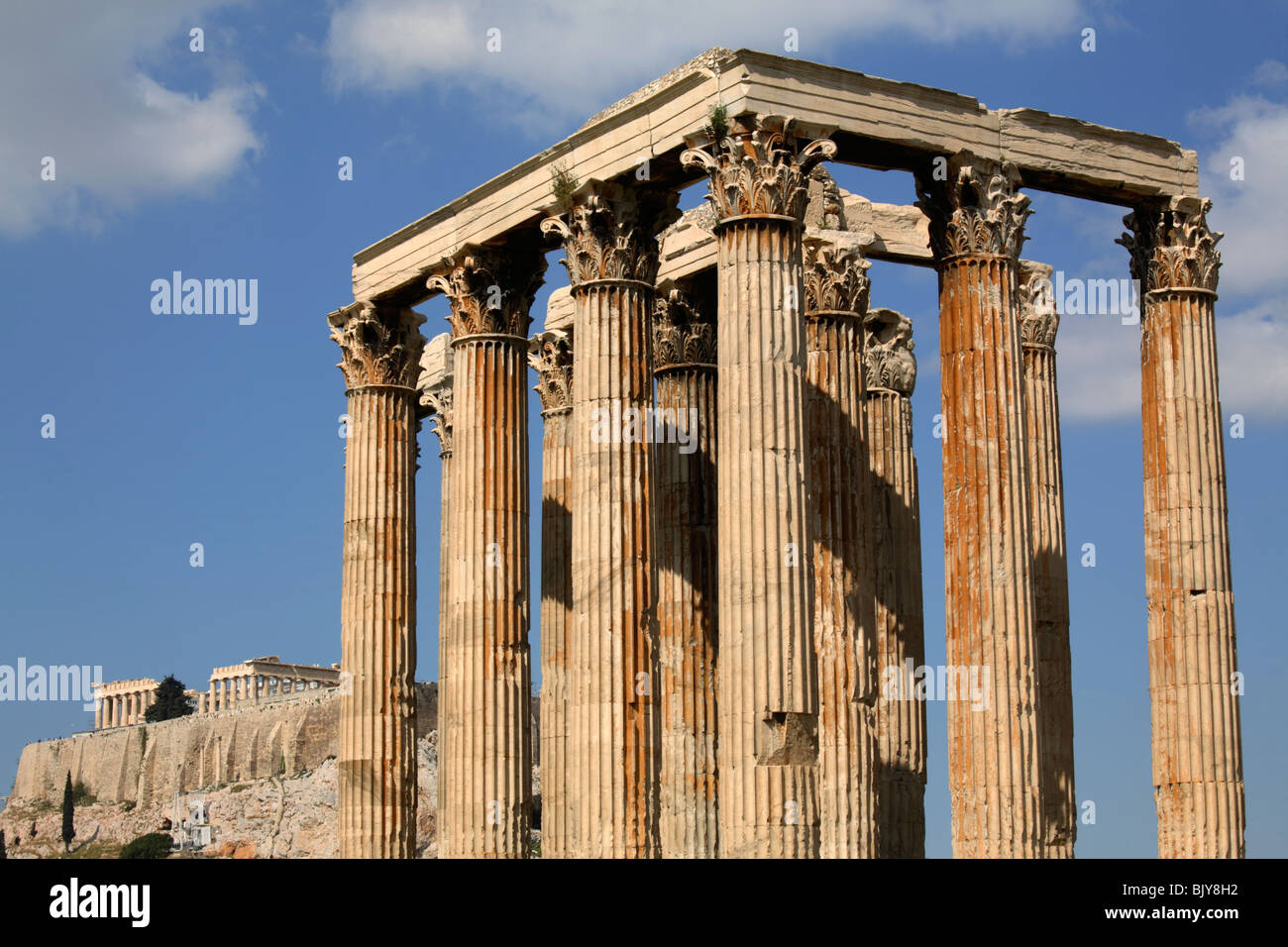 The Temple of Olympian Zeus, Athens, Greece Stock Photo