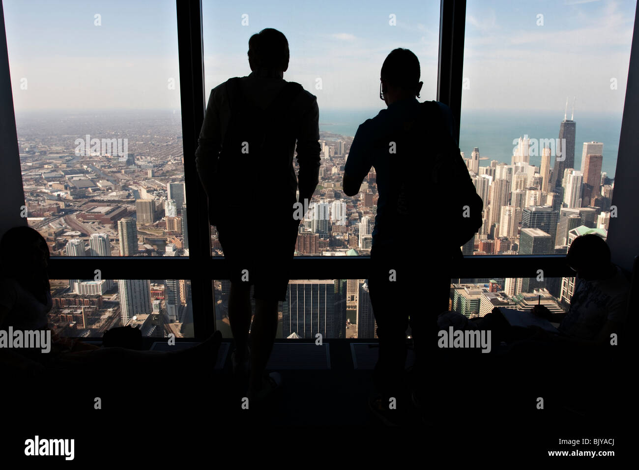 Observation deck (skydeck) on top of the Willis (former Sears) tower in Chicago, Illinois, USA Stock Photo