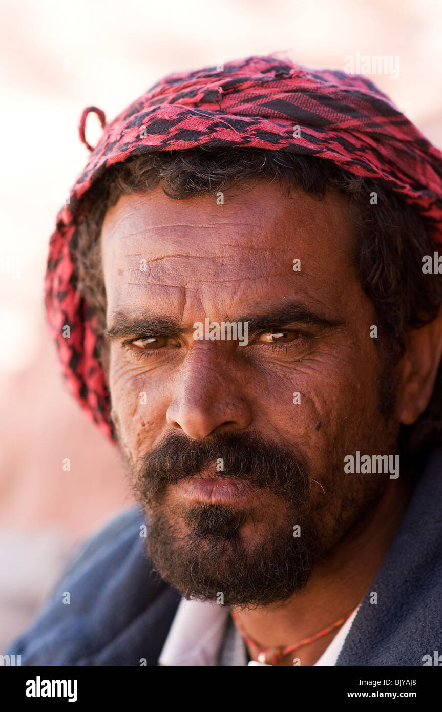 Bedouin tribesman, Petra, Jordan Stock Photo