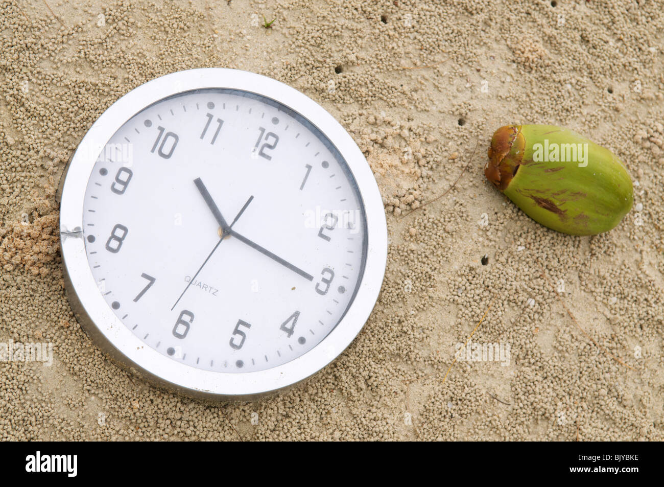 Beach Clock Stock Photo