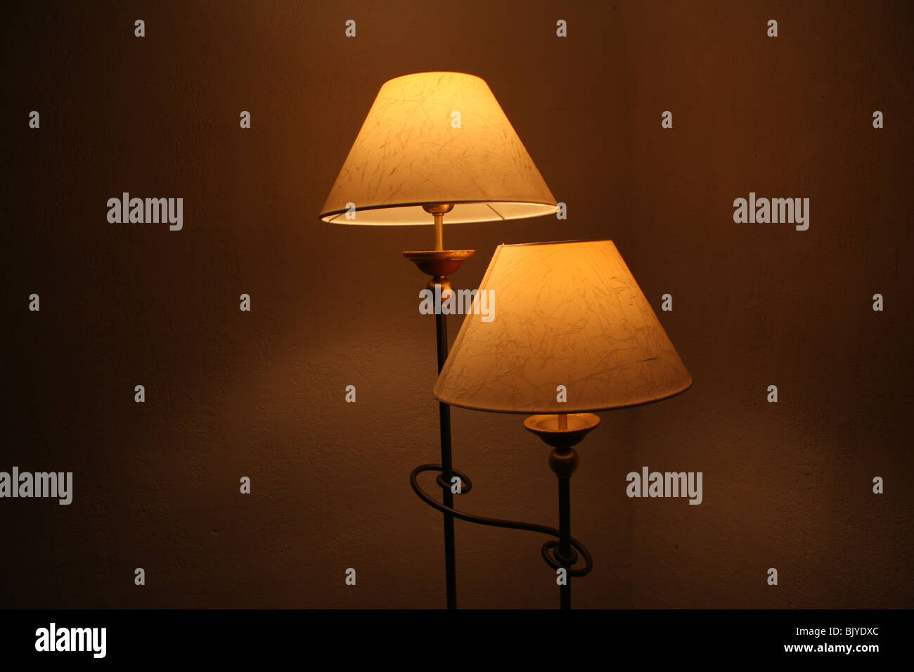 Lamp Stock Lamps in a living room in a house in Provence, France Stock Photo - Alamy