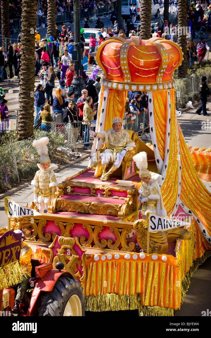 King of Rex parade, Mardi Gras 2010, New Orleans, Louisiana Stock Photo