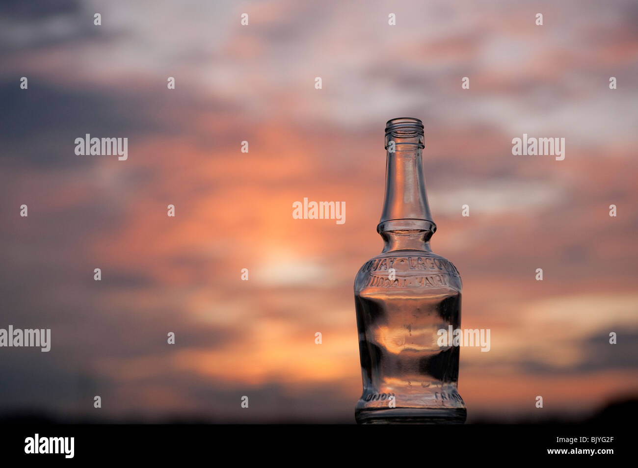 Glass bottle Stock Photo