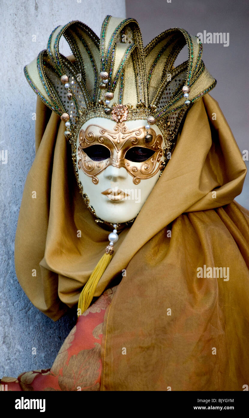 Costumed participant for Carnival in Venice, Italy Stock Photo