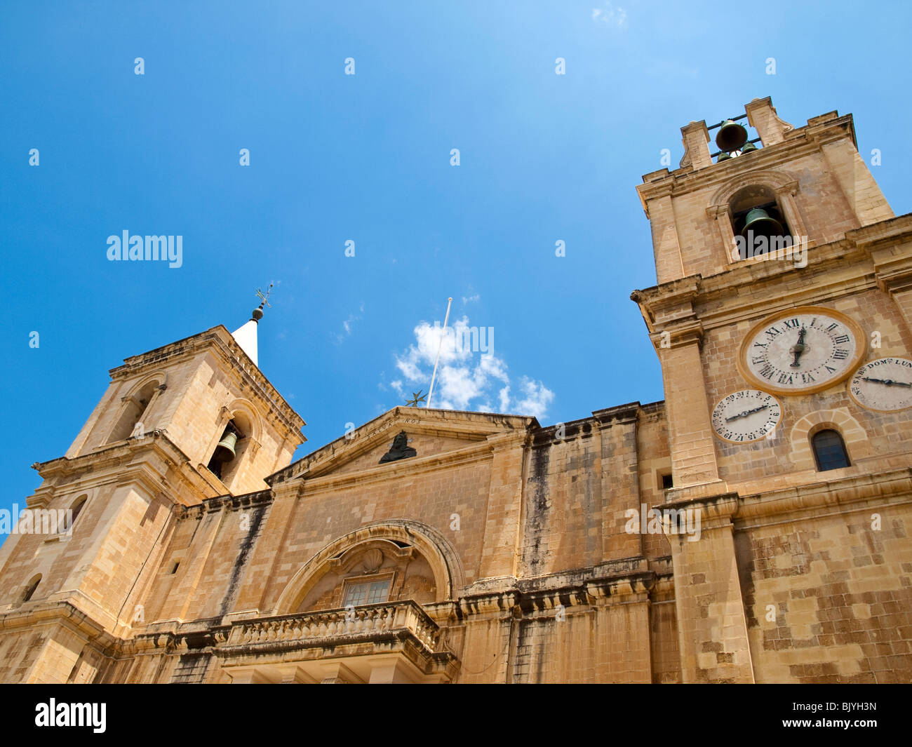 St John's Co-Cathedral and St John's Square, Valletta, Malta Stock Photo