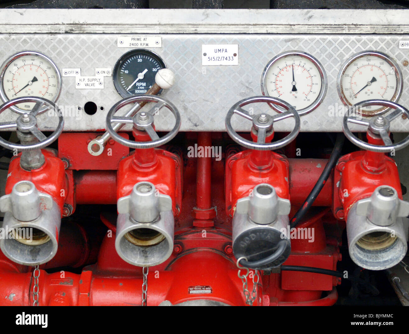 A fire appliance delivery point Stock Photo Alamy